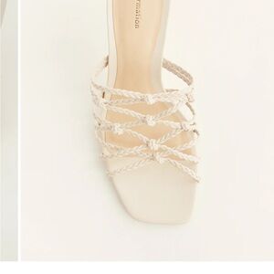 Reformation NWOT Cream Braided Mylo Sandals